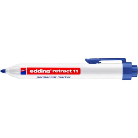 Marcatore permanente edding Retract 11 punta conica 1,5-3 mm blu E-11 003